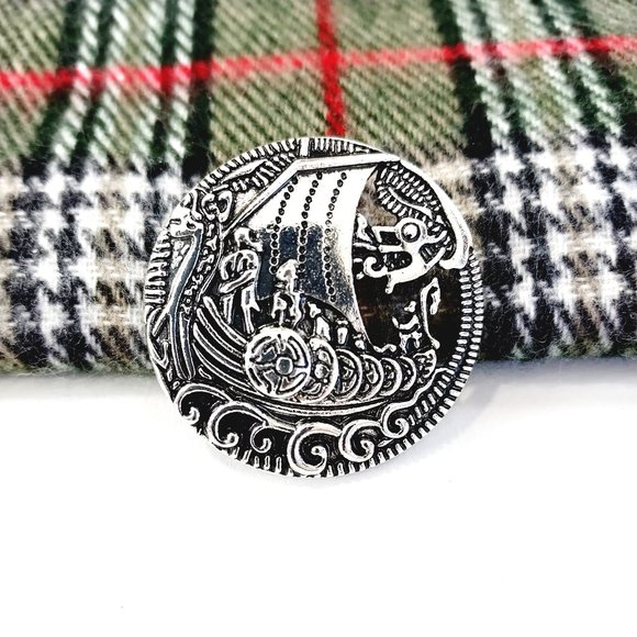 The Shepherd's Knot Other - New Viking Celtic Dragon Longship Warrior Shield Pin Brooch